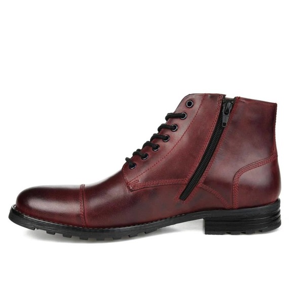 THOMAS & VINE BARTON CAP TOE‎ ANKLE BOOTS IN OXBLOOD NWOT MEN'S SIZE 8 - Picture 2 of 13